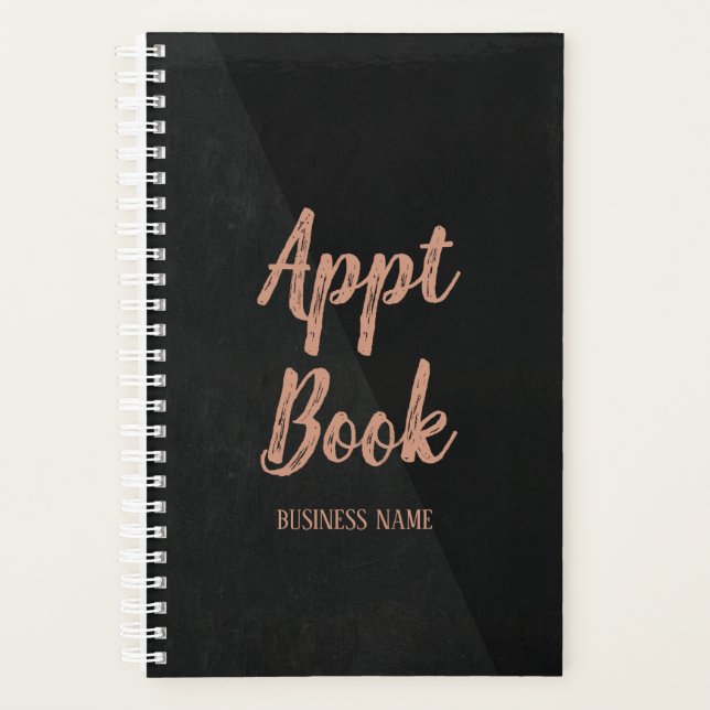 Hair stylist modern rose gold appointment book planner (Front)