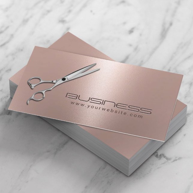 Hair Stylist Modern Rose Gold Salon Appointment Card (Creator Uploaded)