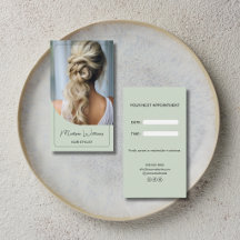 Hair Stylist Modern Sage Green