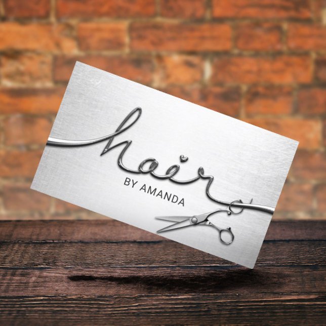 Hair Stylist Modern Silver 3D Script Appointment (Creator Uploaded)