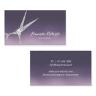 Hair Stylist Modern Silver Scissor Salon Purple