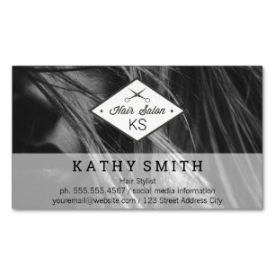 Hair Stylist Modern Stylist Magnetic Business Card