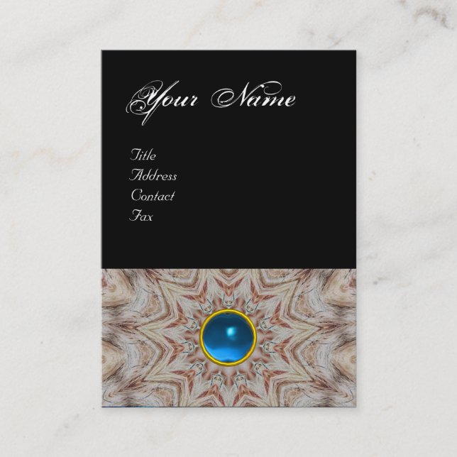 HAIR STYLIST monogram  ,sapphire blue black Business Card (Front)