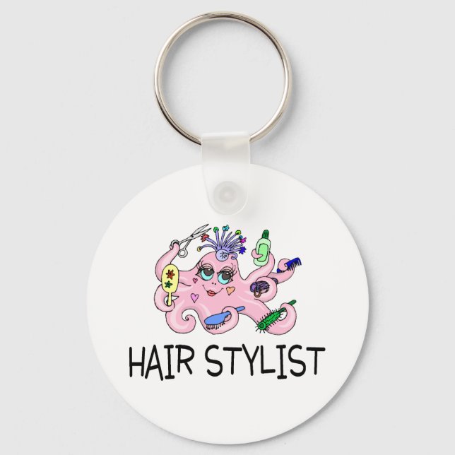 Hair Stylist Octopus Keychain (Front)