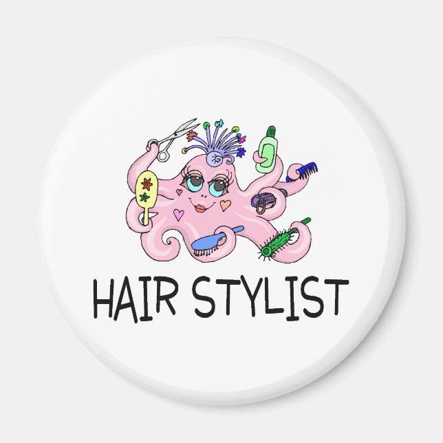 Hair Stylist Octopus Magnet (Front)