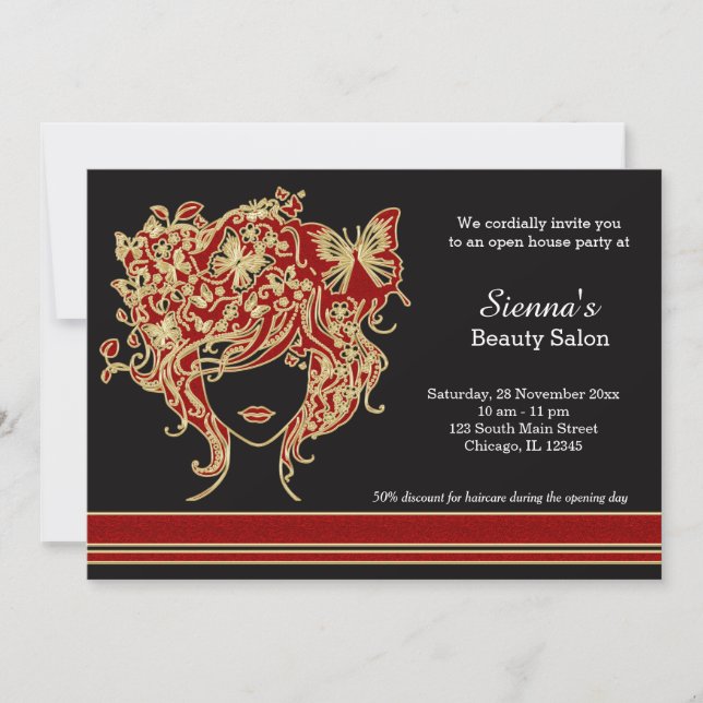 Hair stylist Open House Invitation (Front)