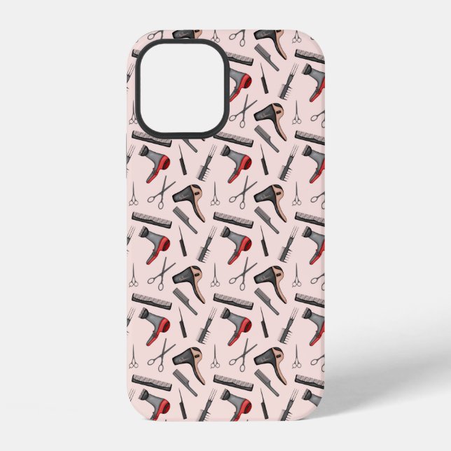 Hair Stylist Pattern iPhone Case (Back)