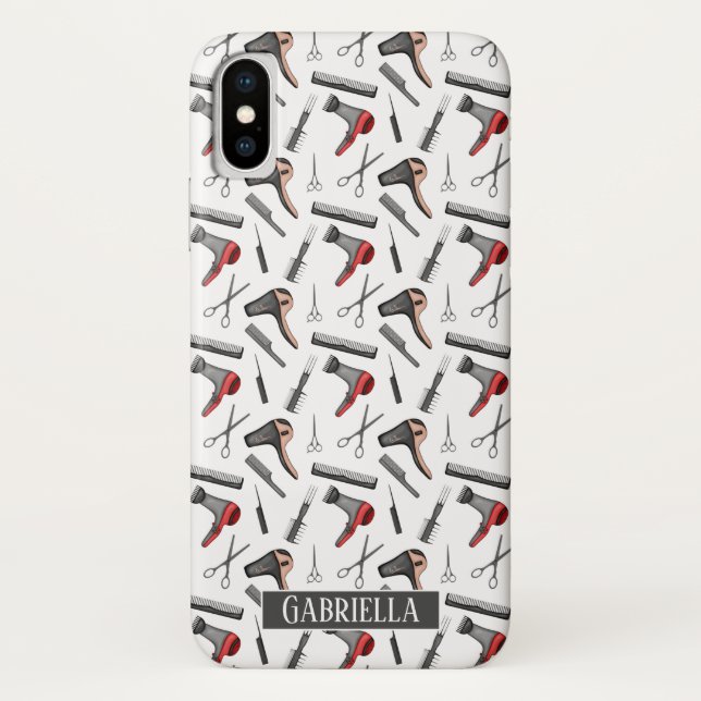 Hair Stylist Pattern Personalized Case-Mate iPhone Case (Back)