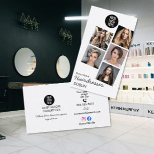Hair Stylist Photo Portfolio Design hairdresser Business Card