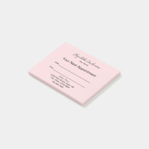 Hair Stylist Pink and Black Your Next Appointment Post-it Notes