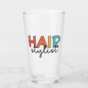 Hair Stylist Retro Hairdresser Gift Glass