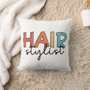 Hair Stylist Retro Hairdresser Gift Throw Pillow