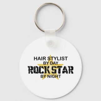 Hair Stylist Rock Star by Night Keychain