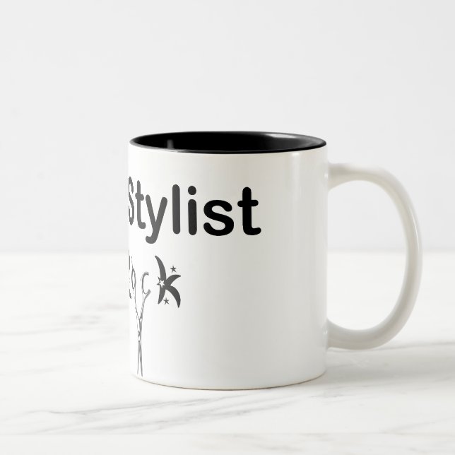 hair stylist rock Two-Tone coffee mug (Right)