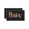 Hair stylist rose gold typography black marble