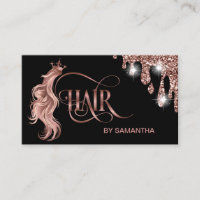 Hair extensions business cards top