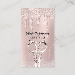 Hair Stylist Rose  Hairdresser Drips Coiffure Business Card