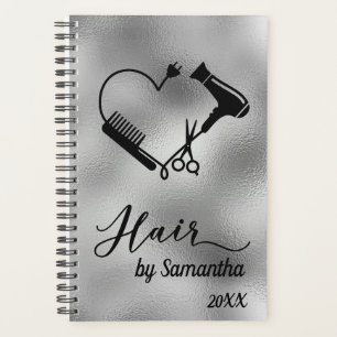 Hair Stylist Salon Business Rose Gold Scissors Planner