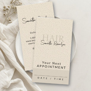 Hair Stylist Salon Earthy Modern Boho Appointment Card