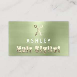 Hair Stylist Salon Ming Green Appointment Card