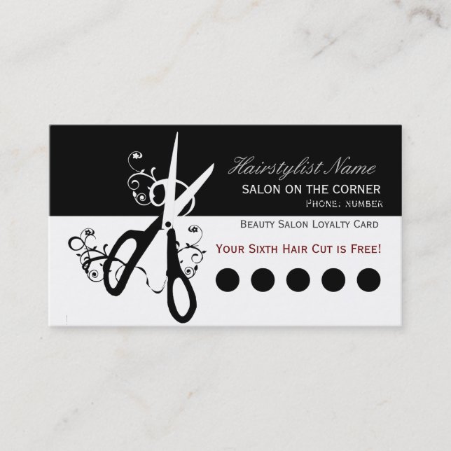 Hair Stylist  Salon Modern  Punch Loyalty Referral (Front)