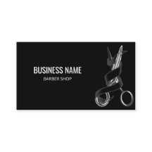 Hair Stylist Scissors Modern Black Barber Custom
