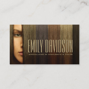 Hair Stylist Specializing In Highlights & Colour Business Card