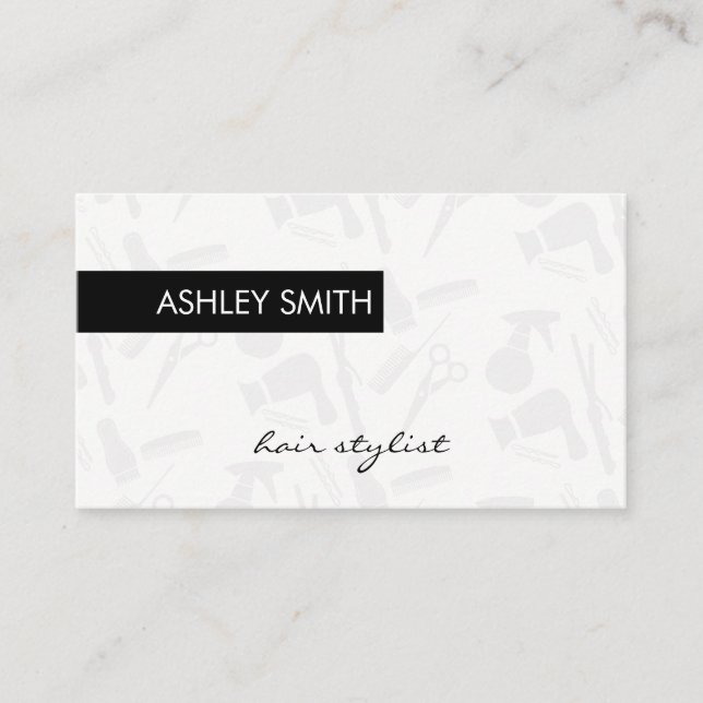 Hair Stylist Tools Appointment Card (Front)