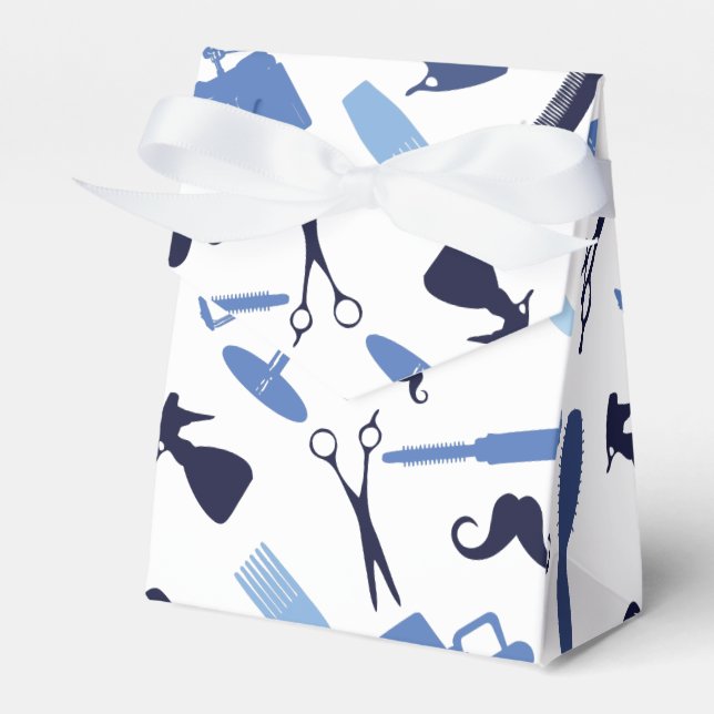 Hair stylist tools pattern favor box (Front Side)
