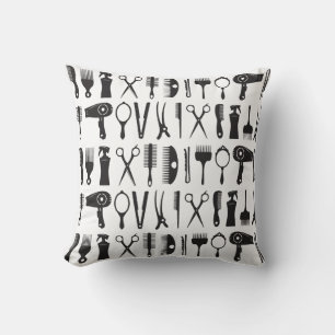 Hair stylist tools pattern  throw pillow