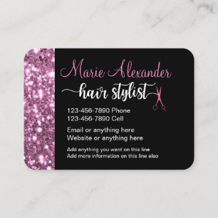 Hair Stylist Trendy And Glitzy Business Card