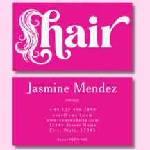 Hair Stylist Vibrant Pink Professional Salon