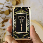 Hair Stylist Vintage Art Deco Gold Scissor Classy Business Card<br><div class="desc">Hair Stylist Vintage Art Deco Gold Scissor Classy Business Card.</div>