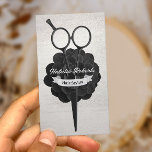 Hair Stylist Vintage Black Scissor Salon Appointment Card<br><div class="desc">Hair Stylist Black Scissor & Succulent Floral Appointment Cards.</div>