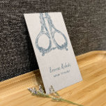 Hair Stylist Vintage Blue Scissor Elegant Linen Business Card<br><div class="desc">Hair Stylist Vintage Blue Scissor Classy Linen Business Cards.</div>