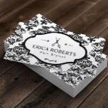 Hair Stylist Vintage Damask Elegant Scissor Business Card<br><div class="desc">Vintage Damask Elegant Scissor Hair Stylist Business Card.</div>