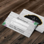 Hair Stylist Vintage Floral Wood Appointment<br><div class="desc">Hair Stylist Vintage Floral Rustic Wood Appointment Cards.</div>