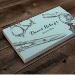 Hair Stylist Vintage Scissor & Hair Dryer Teal Business Card<br><div class="desc">Hair Stylist Vintage Scissor & Hair Dryer Teal Business Cards.</div>