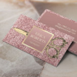 Hair Stylist Vintage Scissor Rose Gold Glitter Business Card<br><div class="desc">Hair Stylist Antique Gold Scissor Rose Gold Glitter Business Cards.</div>