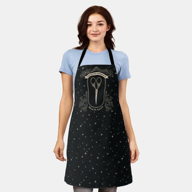 Hair Stylist Vintage Scissors  Apron (Worn)