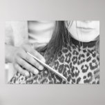 Hair Stylist Wall Art<br><div class="desc">A black and white photograph of a woman getting her hair styled. This wall art makes an ideal addition to any beauty shop or hair salon. Have it custom framed by us or do-it-yourself!</div>