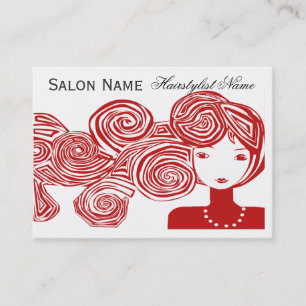 Hair Stylist Wave Hair Fantasy Appointment Card