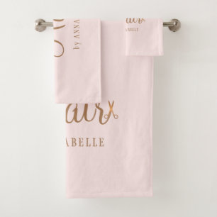 Hair styliste nom professionnel élégant or rose