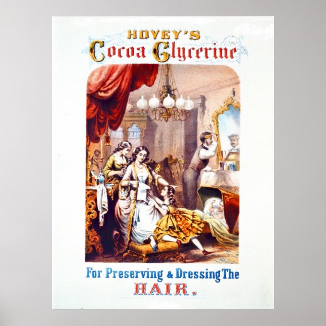 Hair Tonic Advertisement 1860 Poster (Front)