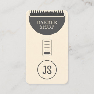 Hair trimmer professional fun look sepia coloured business card