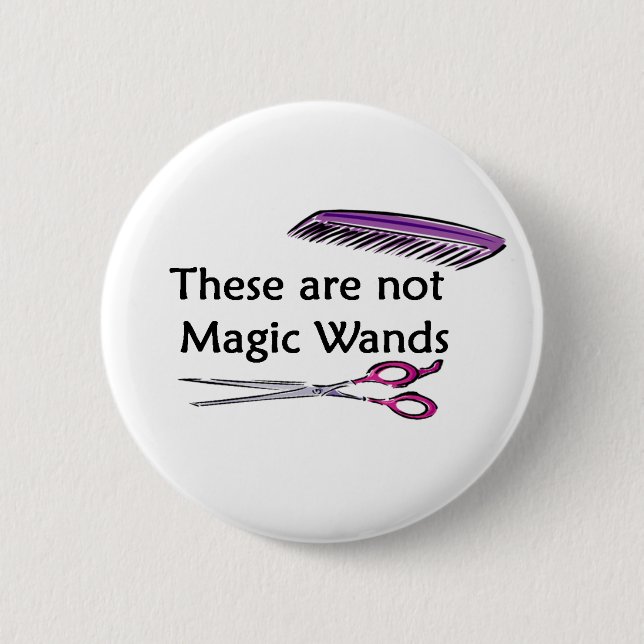 Hair WANDS 2 Inch Round Button (Front)