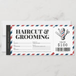 Haircut Barber Shop Gift Voucher Certificate<br><div class="desc">EDITABLE. Haircut gift for your loved ones. Can also be used for your business. Personalize your voucher today! For a custom voucher/certificate,  please send me a message.</div>