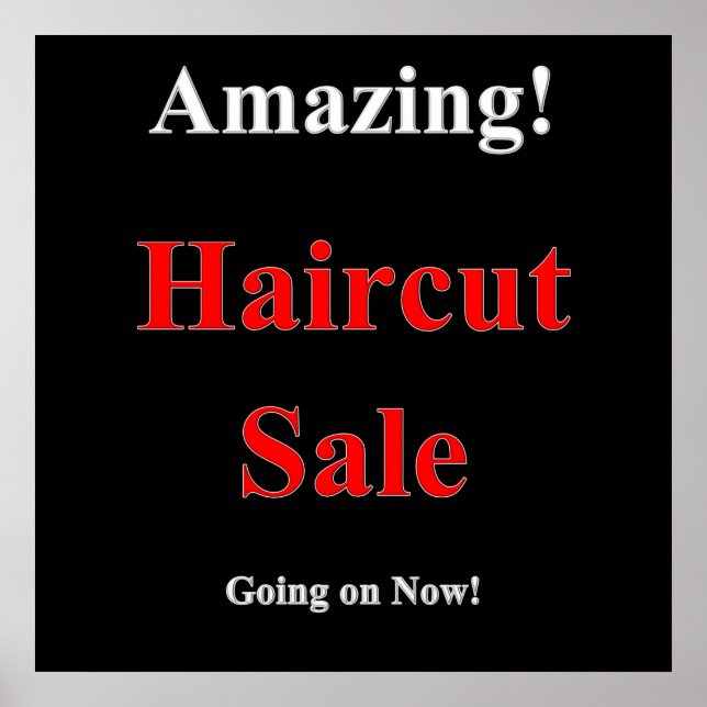 Haircut Sale Poster Matte (Front)