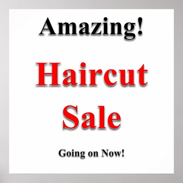 Haircut Sale Poster Matte (Front)