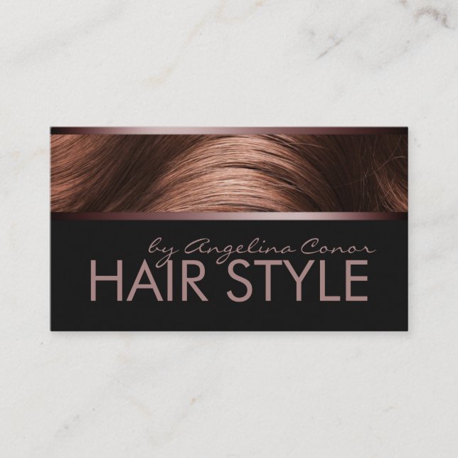Haircut Styliste Brown Carte de visite de cheveux (Devant)